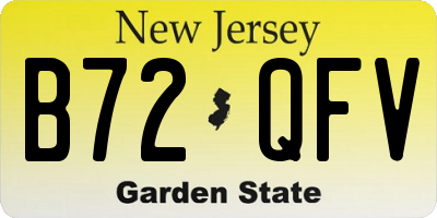 NJ license plate B72QFV
