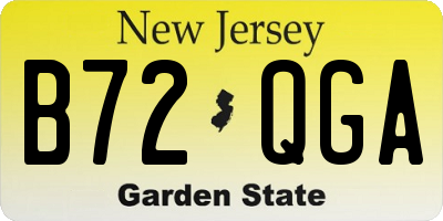 NJ license plate B72QGA