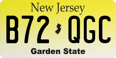 NJ license plate B72QGC