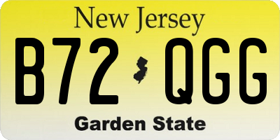 NJ license plate B72QGG