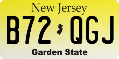 NJ license plate B72QGJ