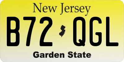 NJ license plate B72QGL