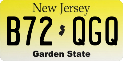 NJ license plate B72QGQ