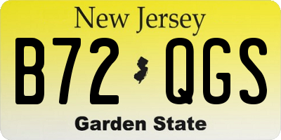 NJ license plate B72QGS