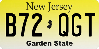 NJ license plate B72QGT