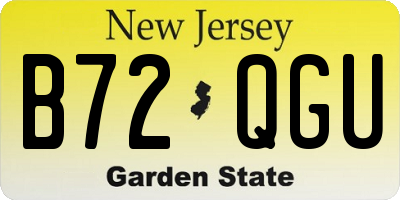 NJ license plate B72QGU