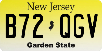 NJ license plate B72QGV