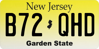 NJ license plate B72QHD