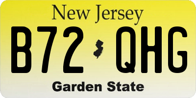 NJ license plate B72QHG