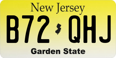 NJ license plate B72QHJ