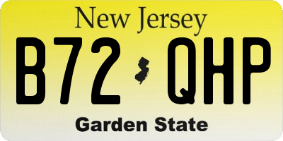 NJ license plate B72QHP