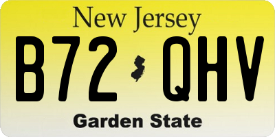 NJ license plate B72QHV