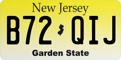 NJ license plate B72QIJ