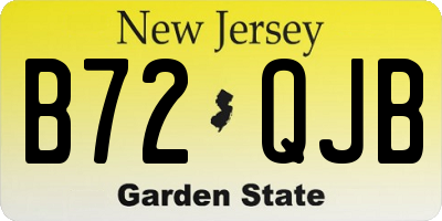 NJ license plate B72QJB