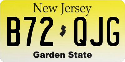 NJ license plate B72QJG