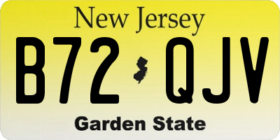 NJ license plate B72QJV