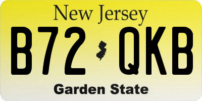 NJ license plate B72QKB