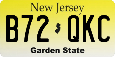 NJ license plate B72QKC