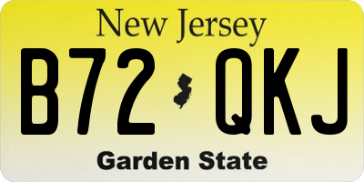 NJ license plate B72QKJ