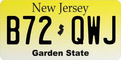 NJ license plate B72QWJ