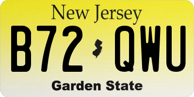 NJ license plate B72QWU