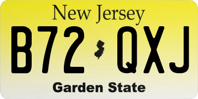 NJ license plate B72QXJ
