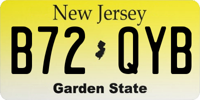 NJ license plate B72QYB