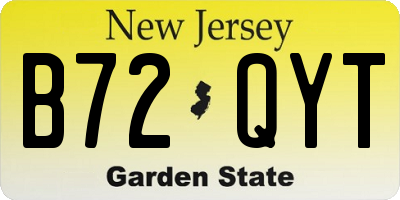 NJ license plate B72QYT