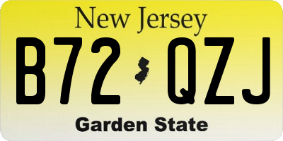 NJ license plate B72QZJ