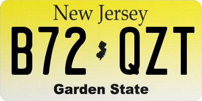 NJ license plate B72QZT