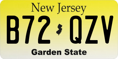 NJ license plate B72QZV