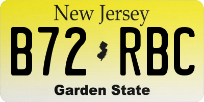 NJ license plate B72RBC