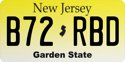 NJ license plate B72RBD