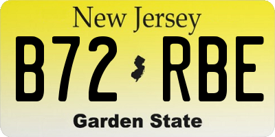 NJ license plate B72RBE