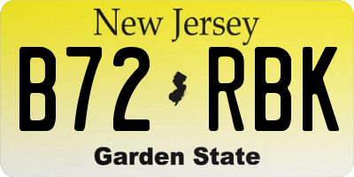NJ license plate B72RBK