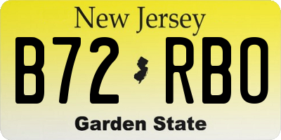NJ license plate B72RBO