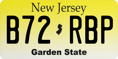 NJ license plate B72RBP