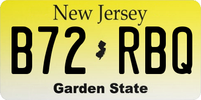 NJ license plate B72RBQ