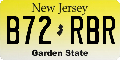NJ license plate B72RBR