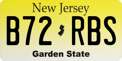 NJ license plate B72RBS