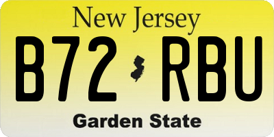 NJ license plate B72RBU