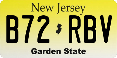 NJ license plate B72RBV