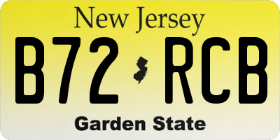 NJ license plate B72RCB