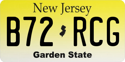 NJ license plate B72RCG