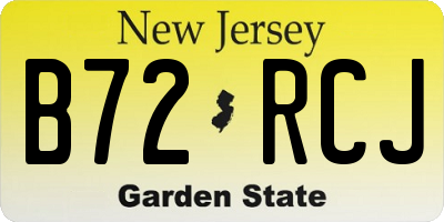 NJ license plate B72RCJ