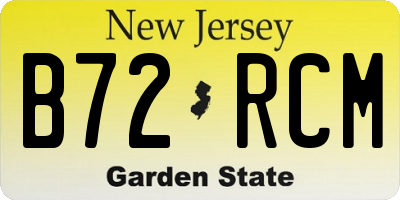 NJ license plate B72RCM