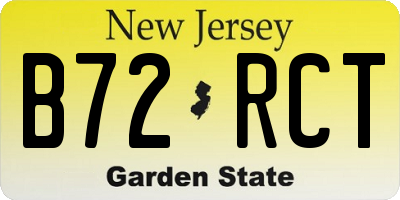 NJ license plate B72RCT