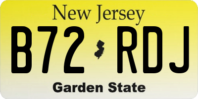 NJ license plate B72RDJ