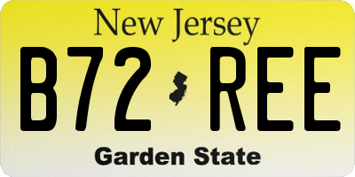 NJ license plate B72REE