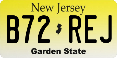 NJ license plate B72REJ